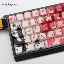 135pcs/Set Fox Mask Themed Keycaps, Side Engraved PBT Sublimation Keycaps Compatible With 61/68/75/87/104/108 Key Mechanical Keyboards - Multicolor - View 4