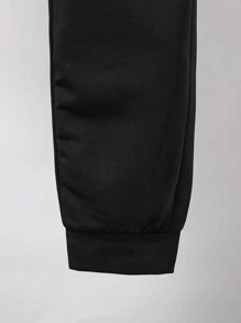 Cậu bé Tween Đồ họa Khẩu hiệu Áo Hoodie & Quần thể thao - màu đen - Xem 6