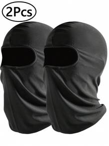 2/1 pieza Pasamontañas de esquí para hombres, máscara facial con protección UV para el verano, pasamontañas transpirable de cara completa para exteriores, Halloween - A - Ver 2