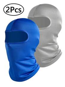 2/1 pieza Pasamontañas de esquí para hombres, máscara facial con protección UV para el verano, pasamontañas transpirable de cara completa para exteriores, Halloween - A - Ver 4
