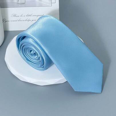 1pc Men's 5cm Light Blue Casual TieMen Necktie