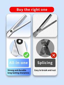 Hairdressing Scissors Set - Straight Shear, Thinning Shear, Bangs Trimmer For Hairdressers - Silver - View 3