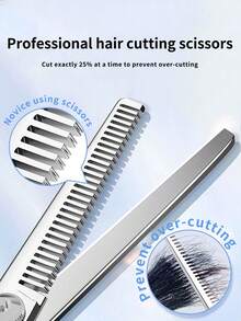 Hairdressing Scissors Set - Straight Shear, Thinning Shear, Bangs Trimmer For Hairdressers - Silver - View 4