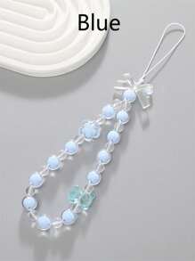 1 Stück süße klare Kristall Schleifen Handytasche Anhänger, künstlicher Kristall Anhänger als Taschenzubehör, süßer künstlicher Kristall Perlen Schlüsselanhänger Armband, Retro Charm Geldbörse Tasche Rucksack Auto Charm für Frauen und Mädchen, klarer Kristall Anhänger als geeignetes Geschenk für Freunde, Verwandte, Liebhaber, Mütter, Familie, Freunde, Geburtstag, Feiertage, Handyanhänger, Handykette