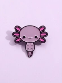 1Pc Charming Cartoon Axolotl Enamel Pin - Perfect Gift For Teachers, Graduates, Or Any Occasion - Fashionable Alloy Design - Suitable For Daily Wear Or Special Events Halloween Dress Accessories Pin For Clothes Bag Charm School Office Accessories Shirts Jacket Jewelry Christmas Clothes Pin Funny Cute Teacher Gifts Costume Accessories Bag Charms
