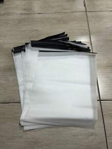 Saco Ziper Preto 20x30cm Fosco Para Roupa com 50 Unidades