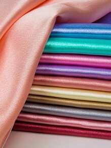 1pc Satin Fabric, Faux Silk Satin Lining Cloth For Clothing, Dress, Performance Costume - Multicolor - View 1