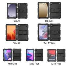 Slim Heavy Duty Shockproof Rugged Protective Case With Built-In Stand For Girls, 3-In-1 Protective Case Compatible With IPad 9th/8th/7th Generation (10.2 Inch 2021/2020/2019) - Purple - View 9