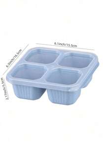 1 hộp đựng đồ ăn nhẹ, hộp đựng cơm trưa Bento chia ngăn có nắp trong suốt, hộp đựng đồ ăn trưa chuẩn bị sẵn có thể tái sử dụng cho người lớn, không chứa BPA, hộp đựng thực phẩm 4 ngăn cho mọi người đi làm, du lịch, nhà bếp, quà tặng Giáng sinh, đồ dùng học tập - nhiều màu - Xem 4