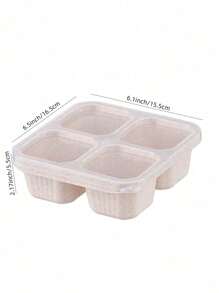 1 hộp đựng đồ ăn nhẹ, hộp đựng cơm trưa Bento chia ngăn có nắp trong suốt, hộp đựng đồ ăn trưa chuẩn bị sẵn có thể tái sử dụng cho người lớn, không chứa BPA, hộp đựng thực phẩm 4 ngăn cho mọi người đi làm, du lịch, nhà bếp, quà tặng Giáng sinh, đồ dùng học tập - nhiều màu - Xem 7