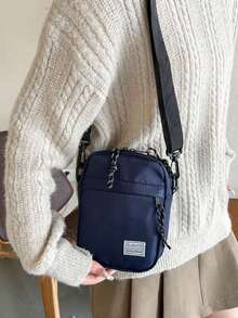 Bolso Bandolera para Hombre Multifuncional, Hombre Bandoleras Chico Con Cremallera para Viajes, Negocios, Aire Libre, Deportes, colegio O Universidad, Bolso para Hombre, Bandolera Pequeño para Hombre, Bolsa Cruzada para Hombre, Bolso de Hombro para Hombre,  crossbody - Negro - Ver 3