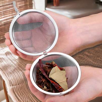Infusor de té de acero inoxidable, infusor de malla para especias, recipiente para sopa, condimento, hierba, especias, colador, de vuelta a la escuela