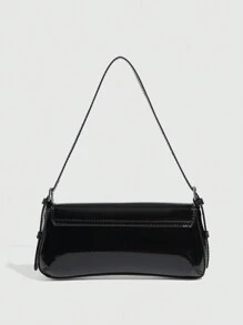 Women's Shoulder Bag, Minimalist Handbag, Burgundy Small Bag, Baguette Bag, Simple Shoulder Bag, Burgundy Underarm Bag, Top Handle Bag, Y2K Chic Bag