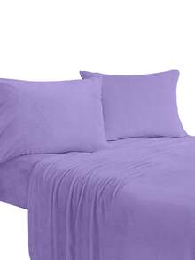 Home Elephant Winter Polar Single, Double, King Size Sheet Set - Lilac Purple - View 3
