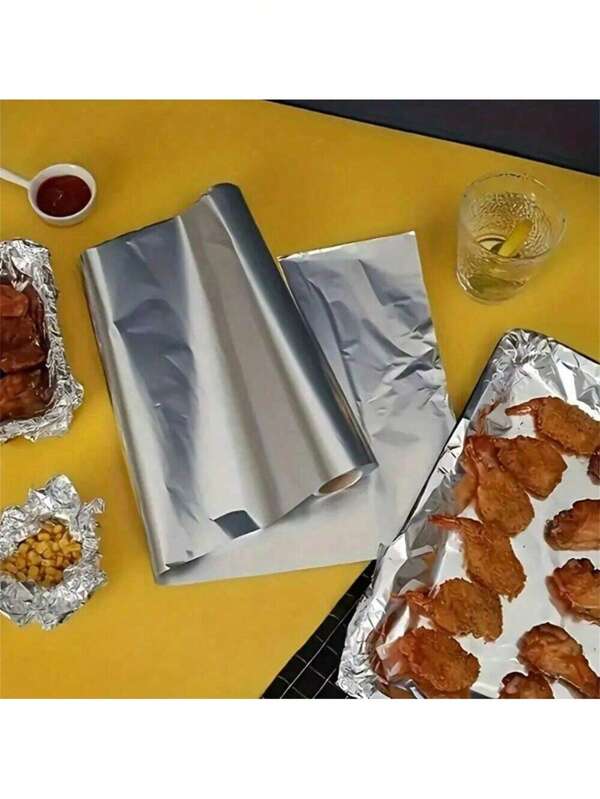 1 Rolle, Mehrzweck-Lebensmittelverpackung & Grillfolie, dicke Grillfolie, Heißluftfritteuse-Folie, Ofenaluminiumfolie, Backwerkzeug