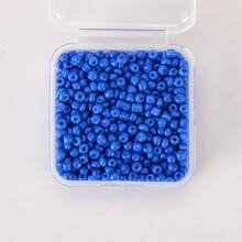 1 盒玻璃纯色种子珠 3 毫米约 800 颗多色烤漆串珠材料 DIY 手链项链耳环配件