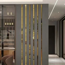 مجموعة من 6 شرائط أكريليك طويلة مزينة بالزخارف السوداء والذهبية والفضية، خطوط زخرفية بسيطة، متوفرة بألوان متعددة، ملصقات حائط إبداعية. لا تبهت، سهلة الصيانة، تفتح مشاهد أكثر وتكسر قيود المساحة. الجانب الخلفي لاصق ذاتي والجانب الأمامي به غشاء واقي لحماية أفضل، مما يجعل جودة المنتج أكثر ضمانًا، ملصقات، ملصقات حائط، ملصقات فينيل لديكورات المنزل، عناصر ديكور الربيع تنعش منزلك، ملصقات ديكور رامة هدايا عيد الميلاد والتخرج