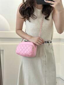 Crossbody Shoulder Bags Mini Women's Bag YB1002 - Baby Pink - View 2