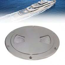 ZhdnBhnos LINSIE 316 Grade Stainless Steel Inspection Deck Plate, 6inch Round Boat Access Hatch Cover/Deck Plate/Inspection Hatch, For Marine Boat Yacht Truck RV 6Inch Boat Marine Deck Plate Inspection Access Hatch Cover 316 Stainless Steel The Best Gift/Present For Family&Friends Happy Christmas - Silver - View 11