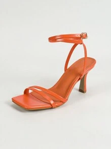 系带方头细高跟凉鞋，感恩节特惠，派对必备圣诞礼物