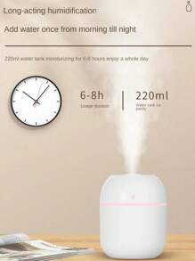 RAF 1 Multi Color Ambient Light Portable Mini Humidifier And Fragrance Diffuser USB Power, Vehicle And Household Dual Spray, Capacity 7.04oz/220ml (Excluding Essential Oil),Umidificador De Ar