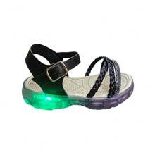 Original LED Children's Sandal With Anatomical Insole And Non-Slip Sole - 黑色 - 查看 1