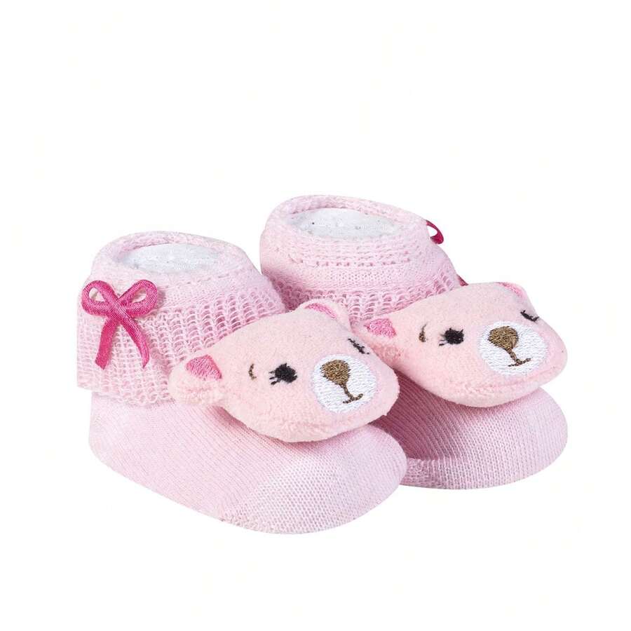 Fun, Comfortable And Soft Newborn Sock Slippers For Baby Shower Or Gift - Màu Hồng baby - Xem 1