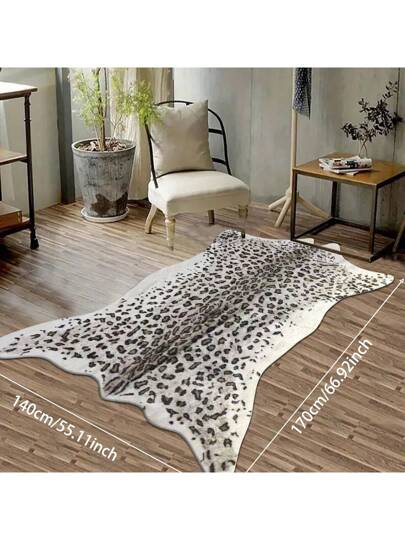 1pc Moderne Home Cartoon Imitation Animal Leopard Print Texture Pattern Area Rug, Zachte Tapijt Bedroom Bathroom Tapestry