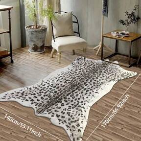 1pc Modern Home Decor Cartoon Imitation Animal Leopard Print Texture Pattern Area Rug, Soft Carpet For Bedroom Bathroom Tapestry