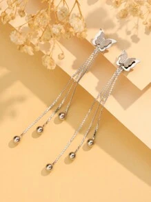 1 对/2 件原创设计蝴蝶耳环不锈钢情侣链耳环女士珠宝礼物情人节