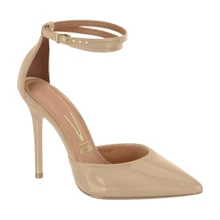 Vizzano Women's Pumps, High Thin Heel, Pointed Toe, Patent Leather, Modern Comfort - 裸色清漆 - 查看 1
