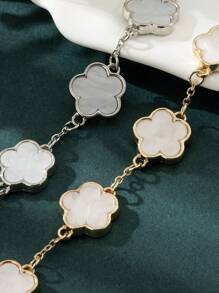 2 مجموعة أساور كلاسيكية بيضاء مزينة بالبرسيم لمناسبة عيد الحب