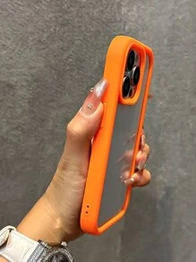 Ốp lưng điện thoại acrylic trong suốt màu cam tối giản, tương thích với iPhone 17 Pro Max/17 Pro/17 Air/17/16 Pro Max/16/16 Pro/16 Plus/16E/15/15 Plus/15 Pro/15 Pro Max/11/12/13/14 Pro Max/11 Pro/11 Pro Max/12 Pro/12 Pro Max/13 Pro/13 Pro Max/7 Plus/14 Pro/14 Pro Max/14 Plus (ốp cứng) - trái cam - Xem 6