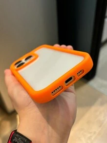 Ốp lưng điện thoại acrylic trong suốt màu cam tối giản, tương thích với iPhone 17 Pro Max/17 Pro/17 Air/17/16 Pro Max/16/16 Pro/16 Plus/16E/15/15 Plus/15 Pro/15 Pro Max/11/12/13/14 Pro Max/11 Pro/11 Pro Max/12 Pro/12 Pro Max/13 Pro/13 Pro Max/7 Plus/14 Pro/14 Pro Max/14 Plus (ốp cứng) - trái cam - Xem 9