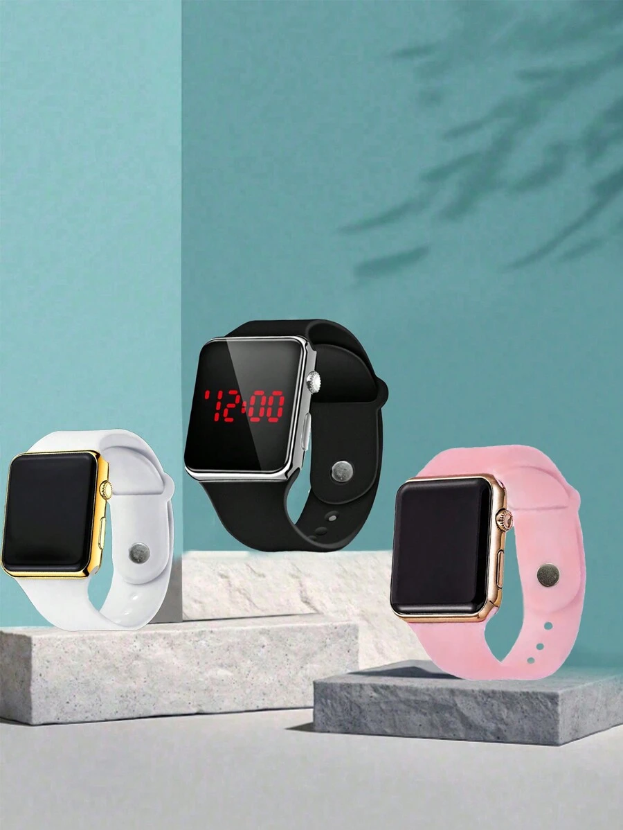 Bộ 3 đồng hồ điện tử thời trang cho trẻ em - Món quà tuyệt vời nhất cho trẻ em - Nhiều màu - Xem 1