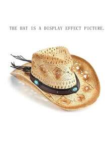 1pc Retro Gemstone Hair Accessories, Can Be Paired With Sun Hat (Hat Not Included) - Decorative Gemstones - View 2