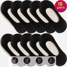 10 paires/5 paires en option Super fins chaussettes de sport semi-transparentes jetables pour la danse/la course, chaussettes courtes de style casual pour le printemps et l'été ; Nouveaux lots de 2 paquets de chaussettes de couleur unie pour chevilles en noir et blanc pour femmes, chaussettes basses respirantes et antidérapantes invisibles, chaussettes invisibles en mélange de nylon de petite taille, chaussettes courtes basses pour le printemps, l'été, l'automne et l'hiver, chaussettes bateau jetables