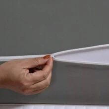 King Size Mattress Cover In Resistant Gel Mesh With Zipper 100% Polyester Box Spring - 紅色 - 查看 4