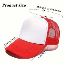 10入組黑白透氣防曬網帽，廣告帽，棒球帽，卡車帽，帶遮陽板，適用於男女，夏季 - 5黑白+5黑 - 查看 6