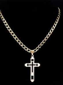 2025 Hiphop-Kette aus Edelstahl Halskette, gold/silber/schwarz, langer Anhänger, Halskette für Frauen/Männer Paare, Geschenk für Feiertage, religiöse Accessoires - Stern - Übersicht 7