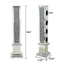 Modern Floor Wine Racks Freestanding, Decorative Home Furniture Filled With Crushed Crystals, Hold For 8 Bottles