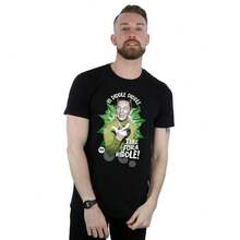DC Comics Camiseta de la serie de televisión de  de  para hombres, "Es hora de un acertijo" con el Acertijo (negra) - Negro - Ver 1