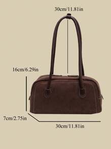 1 pieza Bolso de bolos vintage FEISTURE con acabado mate, bolso para el hombro/debajo del brazo, adecuado para compras, citas, regalos para mujeres, adolescentes, estudiantes universitarios y trabajadores de oficina, bolso vintage inspirado en el estilo retro para mujeres