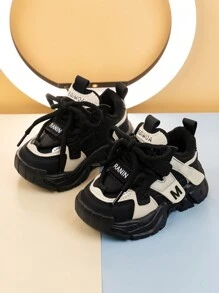Girls Sneakers Autumn New Korean Version Kids Chunky Shoes Girls Sports Shoes Breathable Boys Running Shoes