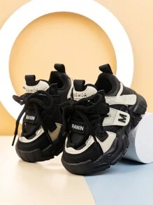 Girls Sneakers Autumn New Korean Version Kids Chunky Shoes Girls Sports Shoes Breathable Boys Running Shoes