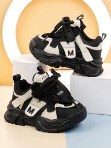 Girls Sneakers Autumn New Korean Version Kids Chunky Shoes Girls Sports Shoes Breathable Boys Running Shoes