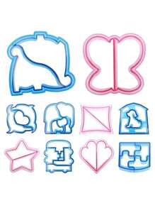1pc Sandwich Cutter, DIY Sandwich Maker, Cute Animal Pattern Sandwich Bread Pancake Maker Cookie Shapes Molds - Multicolor - View 3