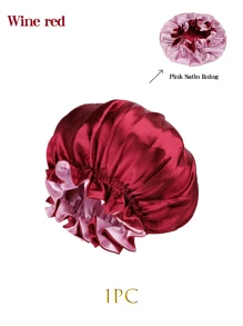 1 mũ trùm đầu bằng vải satin hai lớp có thể điều chỉnh, mũ trùm đầu bằng lụa satin thoáng khí khi ngủ, mũ trùm đầu băng đô rộng cho tóc dài, tóc xoăn, mũ trùm đầu có dây thun mềm, trở lại trường, vật dụng thiết yếu khi đi du lịch, phụ kiện tóc cho phụ nữ, tóc, thợ cắt tóc, dụng cụ làm tóc, sản phẩm chăm sóc tóc, du lịch, đồ dùng cho tóc, thiết bị làm tóc, phụ kiện, tiệm cắt tóc - Nhiều màu - Xem 18