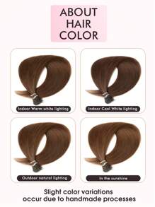 50pcs I-Tip Human Hair Extensions, #4 Chocolate Brown, 14-22 Inches Straight, Keratin Bonded Invisible I-Tip Hair Extensions - S4 - View 10