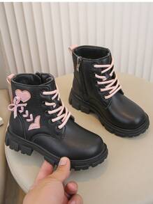 1pair New Heart, Bow & Clover Design Girls  Boots